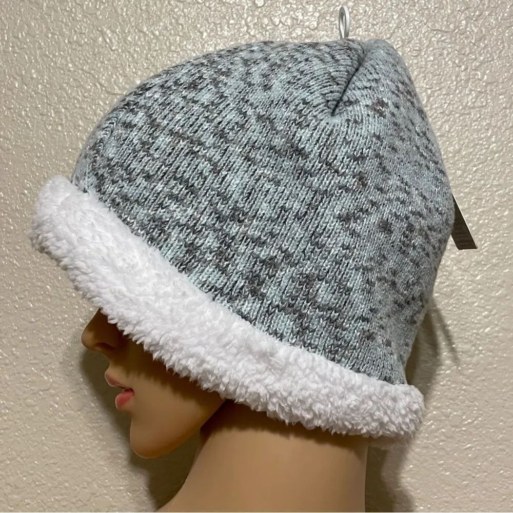 NWT World’s Softest Rag Toboggan Beanie White Light Blue
